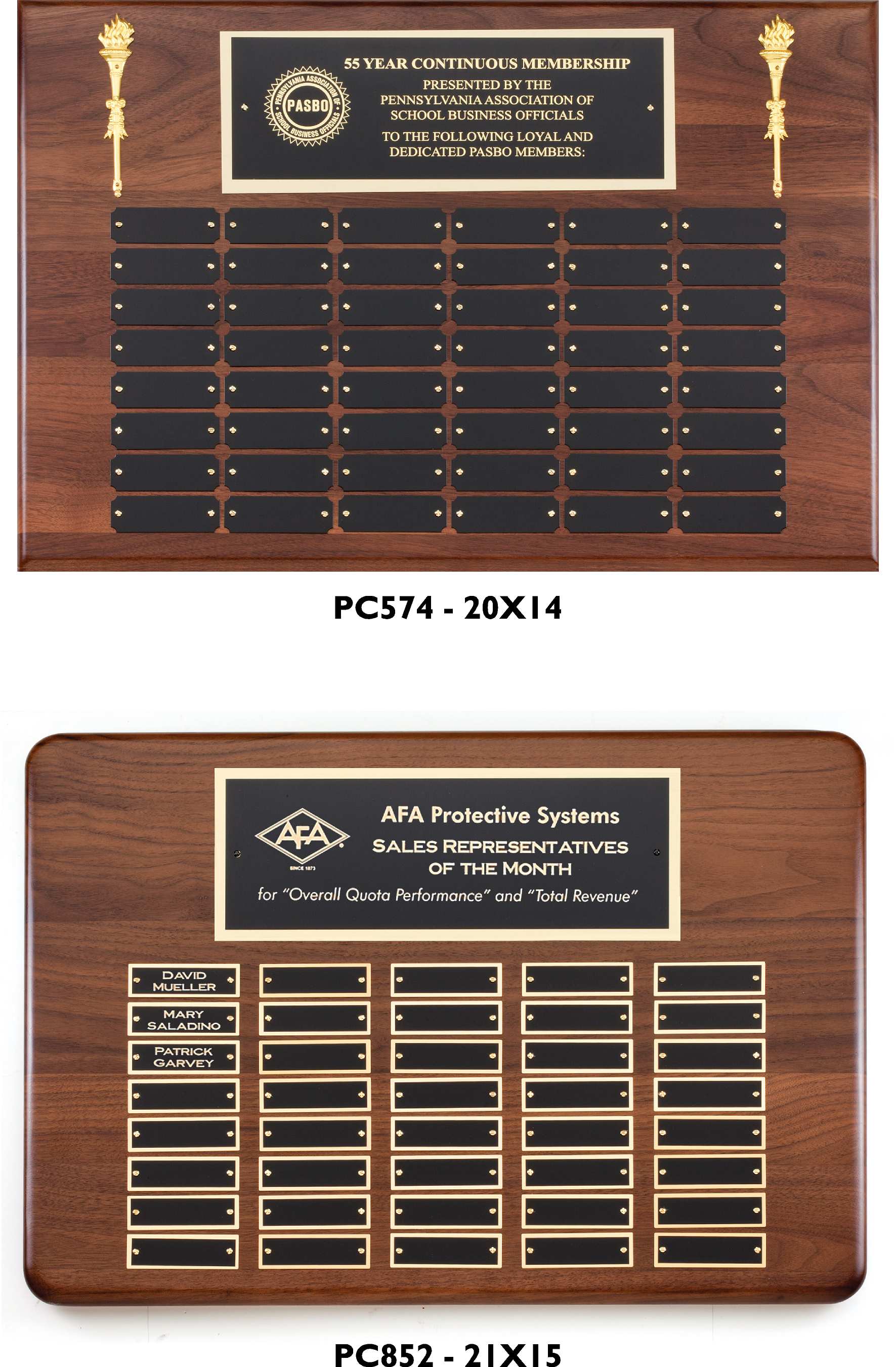 Multiplate plaques