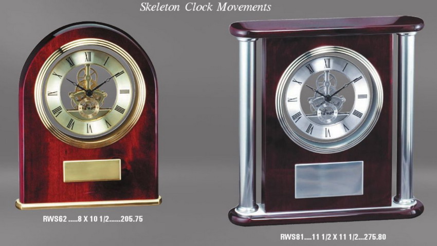 Skeleton clocks - Rws62 clock and rws81 clock